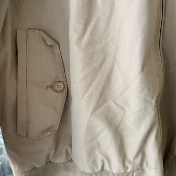 *VINTAGE* IZOD LACOSTE Plaid Lined Full Zip khaki Jacket - Size Large - Picture 4 of 10